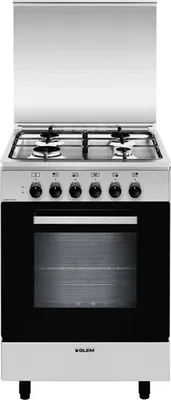 Immagine prodotto di Glem Gas A554MI6, Cucina a libera installazione, Acciaio inox, Girevole, Frontale, Gas, 4 zone/zone