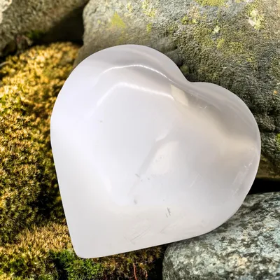 Productafbeelding van Seleniet hart - 10 cm