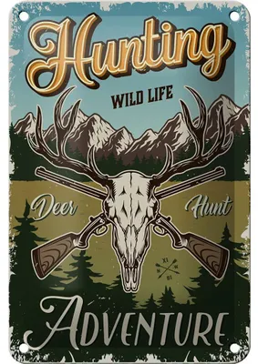 Produktbild von Blechschild Jagd 12x18cm Hunting wild life adventure