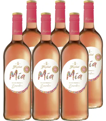 Produktbild von Freixenet Mia Rosado Spanischer Roséwein (6x1,0l) Set - 1,0 Liter Sonder-Edition - Rose, Wein, halbtrocken, jugendlich lebendig und fruchtig-frisch, zu Meeresfrüchten und Fisch oder als Aperitif