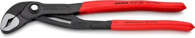 Produktbild von Knipex Wasserpumpenzange Cobra DIN ISO 8976 Länge 300mm Spannweite 60mm grau atramentiert - 87 01 300 SB
