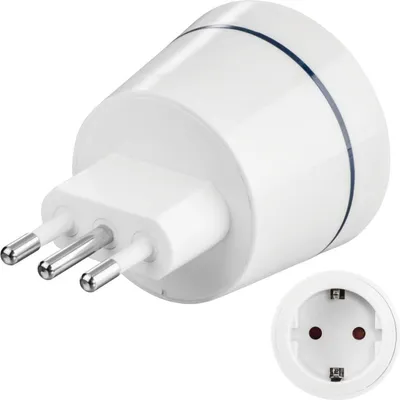 Zdjęcie produktu dla Hama 00121997, Typ L (IT), Typu F, Biały, Męska/Żeńska, 232 mm, 91 mm