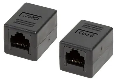 Produktbild von Logilink Patchkabelverbinder 1:1 2x RJ45 Cat.6 UTP, schwarz