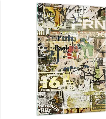 Produktbild von Bilder auf glas - Einteilig - Graffiti modern - 80x120cm - Glasbilder - Wandbilder - Bilder - zum Aufhängen bereit - Wanddekoration aus Glas - Glas Bilder - Wandbild auf Glas - GPA80x120-3520