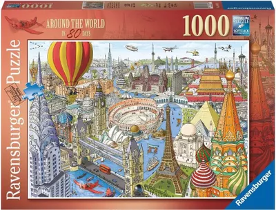 Immagine prodotto di Ravensburger - Puzzle 1000 Il giro del mondo in 80 giorni