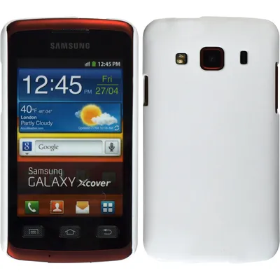 Produktbild von PhoneNatic Case kompatibel mit Samsung Galaxy Xcover - Hülle weiß gummiert Hard-case + 2 Schutzfolien