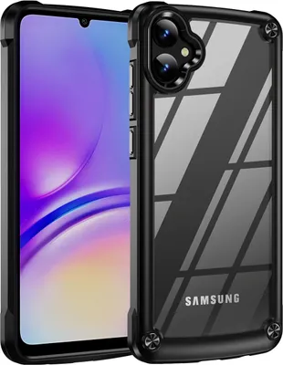Produktbild von Hülle für Samsung Galaxy A06 Hybrid Transparente PC Robust TPU Bumper Stoßfest Schutzhülle Schwarz