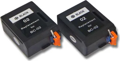 Produktbild von vhbw 2x Tintenpatronen kompatibel mit Canon BJC150, BJC20, BJC100, BJC1000, BJ230, BJ5, BJ210, BJ220, BJC200 Drucker - Schwarz (Wiederaufgefüllt)