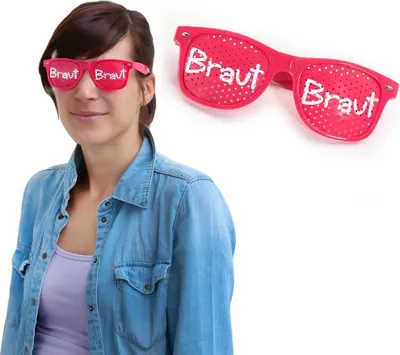Produktbild von Oblique Unique Brille Junggesellinnenabschied JGA zukünftige Braut rosa - Braut
