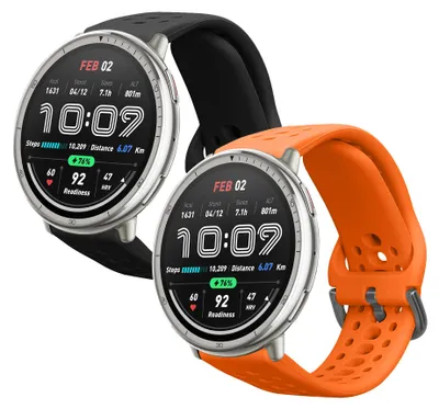 Produktbild von kwmobile 2x Uhrenarmband für 20mm Amazfit Active 2 /Active Edge/ Bip 3/GTS 3 4 Armband - Fitnesstracker Band Set aus TPU Silikon - Ersatzarmband