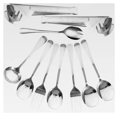 Produktbild von Edelstahl Servierbesteck Set 10-teilig für Buffet und Küche