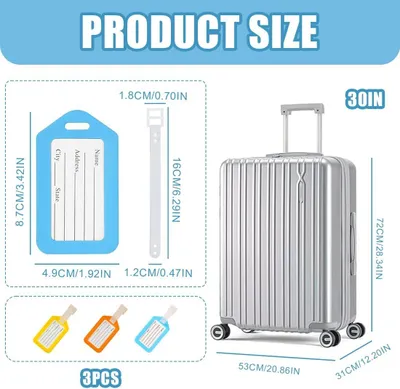 Image de Housse de protection pour valise, 76 cm, transparente, en PVC, imperméable, réutilisable, idéale pour les voyages