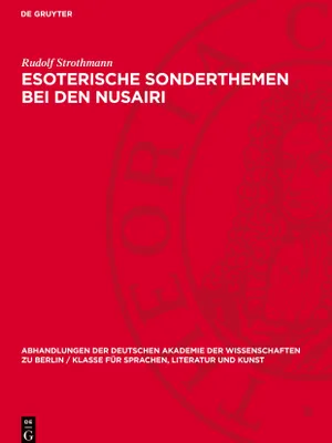 Produktbild von Esoterische Sonderthemen bei den Nusairi