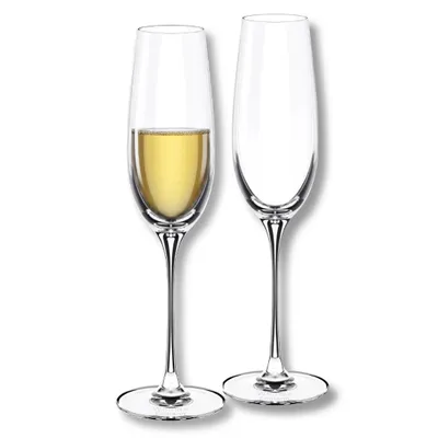Image de Flûtes à champagne Wilmax 260 ml en cristal transparent, lot de 2 WL-888048/2C