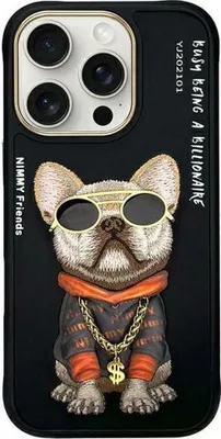 Produktbild von Nimmy Iphone 16 Pro 6.3 Hülle Schwarz/Schwarze Brille Cool Dog