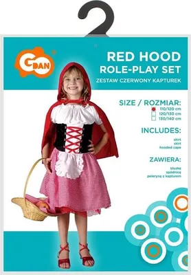 Produktbild von Kinderkostüm, Rotkäppchen, Größe 110/120 cm - Godan