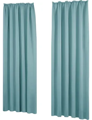 Produktbild von Vorhang Blickdicht Lärmschutz Kräuselband Kälteschutz 245x140 cm Himmelblau 2er Set
