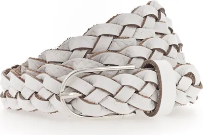 Produktbild von Vanzetti Leder Gürtel Braided Women's Belt W100 White weiß