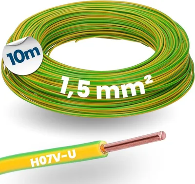 Produktbild von 10 Meter Kalitec H07V-U 1,5 mm² grün-gelb