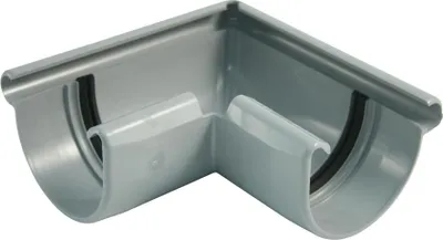 Produktbild von Marley Rinnenwinkel NW 75 mm, Außenecke, 90°, halbrund, grau