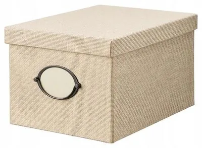 Produktbild von IKEA KVARNVIK Aufbewahrungsbox Beige 35x25x20 cm mit Deckel