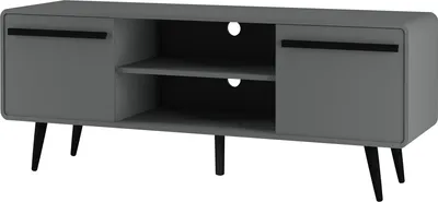 Produktbild von Lowboard >Oskar< in Grau - 140x53x39cm (BxHxT)