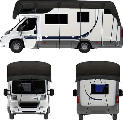 Produktbild von Wohnmobil Abdeckplane 6,5x3 Meter - 210D Oxford Stoff, Wasserdicht & Staubdicht, UV-Schutz