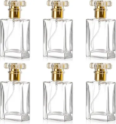 Produktbild von Famanu Parfumflasche 30 ml - Nachfüllbar, 6 Stück, Gold