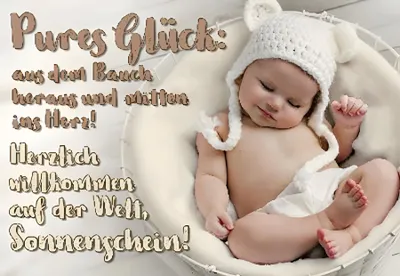 Produktbild von Cartolini Klappkarte mit Sprüchen 007D zur Geburt