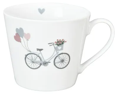 Produktbild von Krasilnikoff Tasse - FAHRRAD MIT BALLONS
