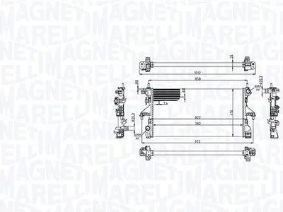 Produktbild von MAGNETI MARELLI 350213215100 Kühler Wasserkühler Motorkühler für FIAT Ducato Kastenwagen (250, 290) Ducato Pritsche / Fahrgestell (250, 290)