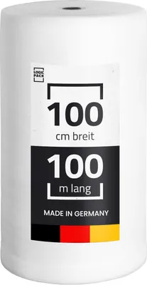 Produktbild von LOGIC PACK Trittschalldämmung 3 mm aus PE-Schaumfolie 100 m² Verpackungsschaum Schaum Laminat Parkett Unterlage, 1 m x 100 m