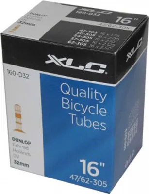 Immagine prodotto di Camera d'aria XLC da 16 pollici per bicicletta DV 32 mm valvola Dunlop 16x1,75/2,125' (47/62-305), nera