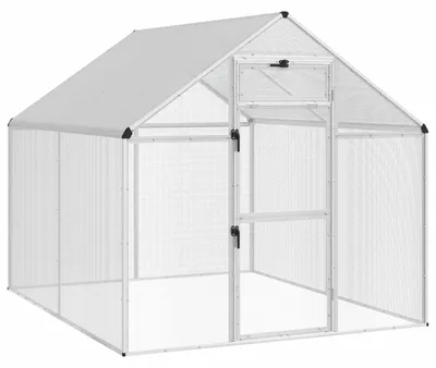 Obrázek produktu pro vidaXL Ptačí klec, stříbrná, 181,5 x 221 x 173,5 cm