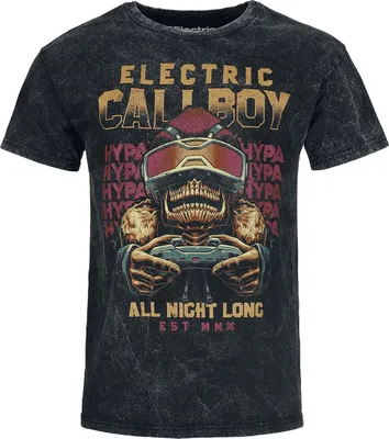 Produktbild von Electric Callboy T-Shirt Herren All Night Long charcoal S