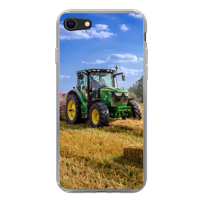 Produktbild von MuchoWow® Handyhülle Schutzhülle Hülle für iPhone 8 Traktor - Bauernhof - Heu - Feld - Sonne - Landleben Silikon Softcase Handy Hülle - Schutzhaube