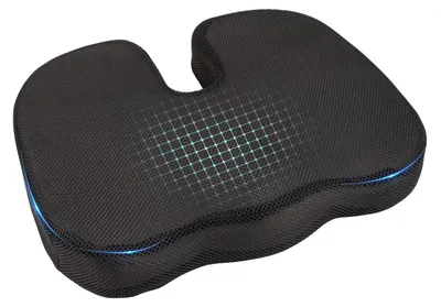 Orthopädisches Sitzkissen aus Memory-Schaum, Steißbeinkissen, schwarz, groß