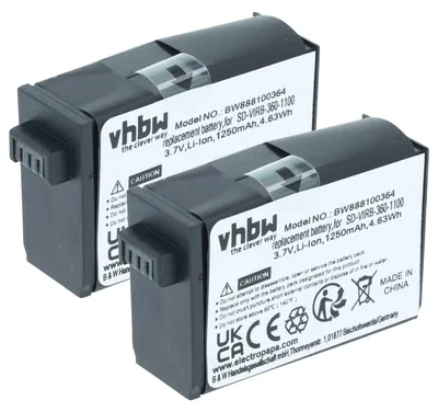 Produktbild von vhbw 2x Akku Ersatz für Garmin 010-12521-40, 360-00106-00 für Videokamera Camcorder (1250 mAh, 3,8 V, Li-Ion)
