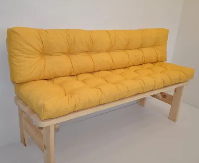 Produktbild von Premium Kissen / Polster für Gartenbank / Bankkissen 150 cm Colore giallo (gelb)