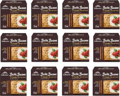 Produktbild von 12x Galbusera BelleBuone Crackers Avena e Mix di Semi Vollkorn-Cracker mit Hafer und Samenmischung ( 5 x 40g ) 200g