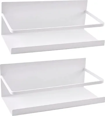 Produktbild von 2 Stück Kühlschrank Regal Hängeregal für Kühlschrank Magnet (weiß)