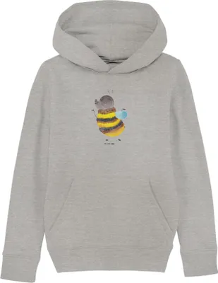 Produktbild von Mr. & Mrs. Panda Kinderpullover Hummel flauschig 9-11 Jahre (134/146) - Heather Grey - Geschenk, Pulli, Biene, Sweatshirt, Pullover, Lustige Sprüche, Natur, Hoodie, Blume