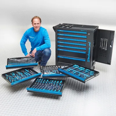 Produktbild von Werkzeugwagen 'Black-Line' 7 Schubladen + 171-teiliger Werkzeugsatz