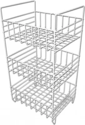 Obrázek produktu pro Regál drát 3 koše 35x29x67cm bílá