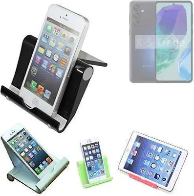 Produktbild von K-S-Trade Handy-Ständer kompatibel mit Samsung Galaxy M55 5G faltbarer Tischständer Smartphone Tablet Halterung Reise