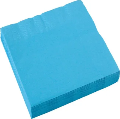 Produktbild von 20 Servietten Unifarben 33 x 33 cm | Azurblau
