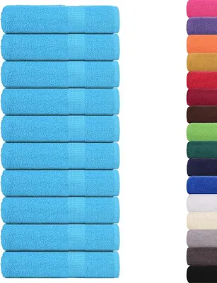 Obrázok produktu pre vidaXL Uteráky FROGN, 10 ks, tyrkysové, 50 x 100 cm, 360 g/m²