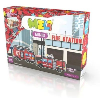 Image de Meli Minis 2-en-1 puzzle-block set - Fire