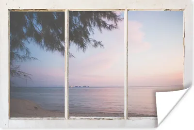 Produktbild von MuchoWow® Poster Aussicht - Palme - Meer 90x60 cm - Schlafzimmer
