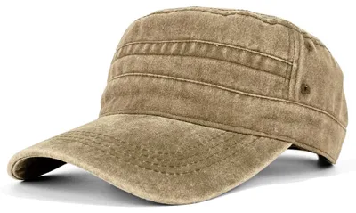 Produktbild von Uni Vintage Military Cap Baumwolle Khaki Verstellbare Baseballkappe